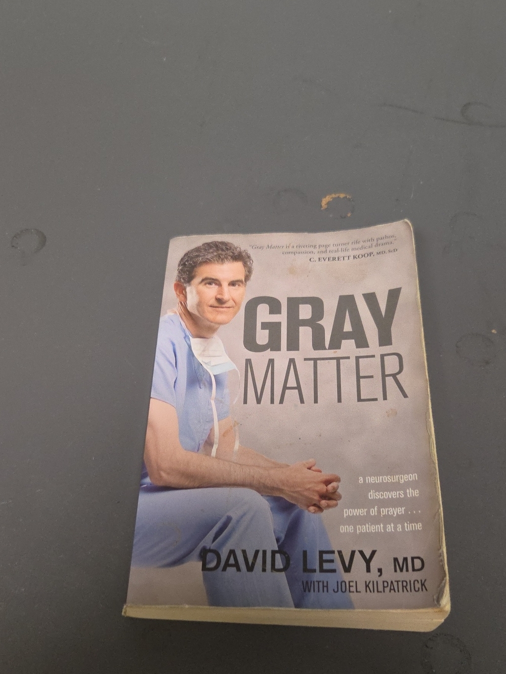 David Levy MD Gray Matter - Men's Book Cover Design (Gray)
